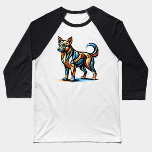 Pop art dog illustration. cubism illustration of a dog Baseball T-Shirt